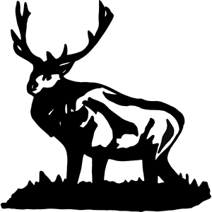 Elk with Antlers Decal 048
