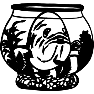 Fish in Bowl Decal 076