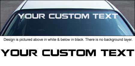 Nokian Font Windshield Decal with Custom Text