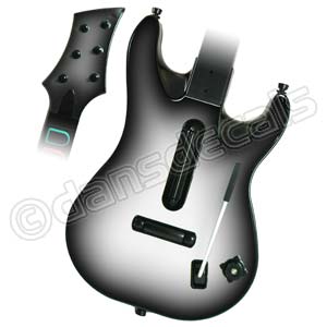 Guitar Hero World Tour Skin - Black &amp; White Burst