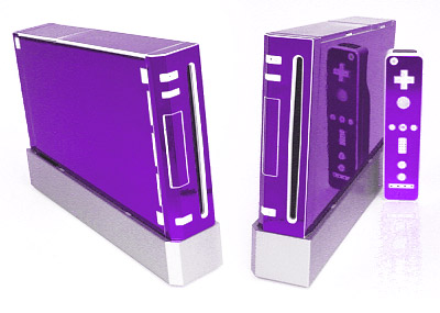 Purple Chrome Skin for Nintendo Wii
