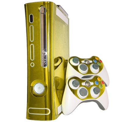 Gold Mirror Xbox 360 Skin