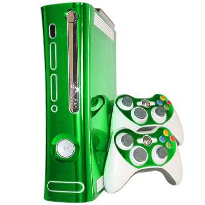 Green Chrome Xbox 360 Skin