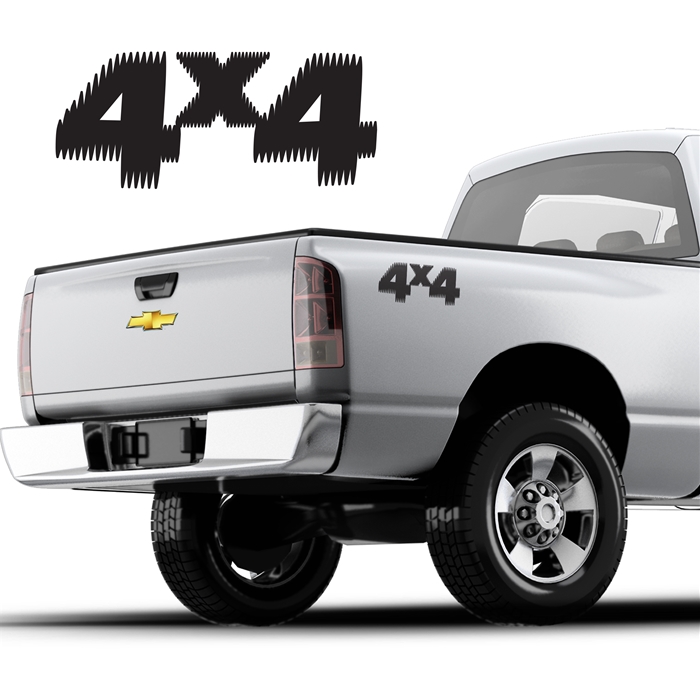 4x4 Decals Single Color DS-062