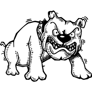 Bull Dog Mascot Decal B090
