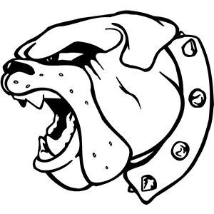 Bull Dog Mascot Decal B091