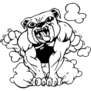 Bull Dog Mascot Decal B093