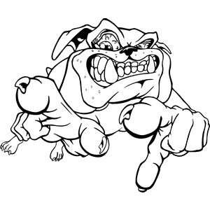 Bull Dog Mascot Decal B094