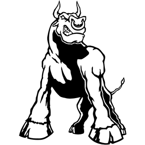 Bull Dog Mascot Decal B097