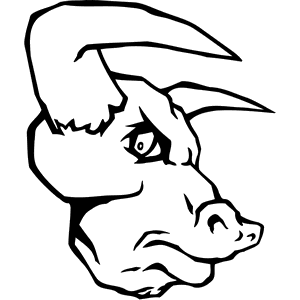 Bull Mascot Decal B098