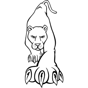 Cougar Mascot Decal B129