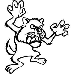 Wolf  Mascot Decal B160