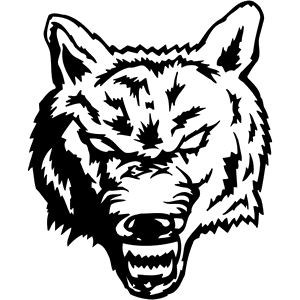 Wolf Mascot Decal B161