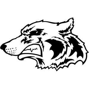 Wolf Mascot Decal B162