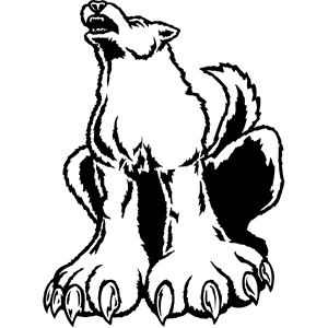 Wolf Mascot Decal B164