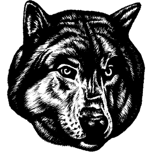 Wolf Mascot Decal B167