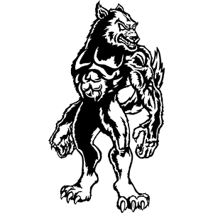 Wolf Mascot Decal B170