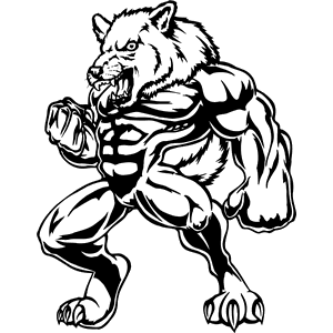 Wolf Mascot Decal B171