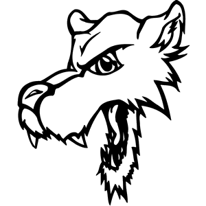 Wolf Mascot Decal B173