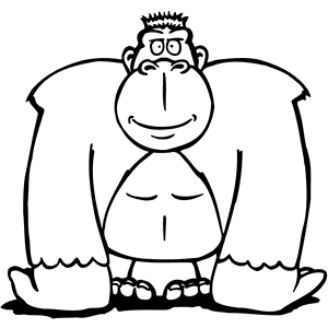 Gorilla Mascot Decal B246
