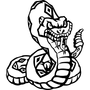 Snake Mascot Decal B415