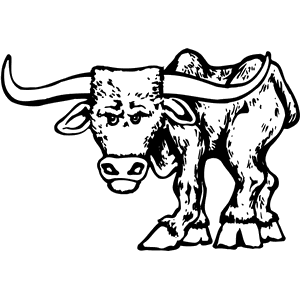 Bull Mascot Decal B438
