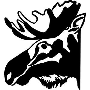 Moose Head Decal 196